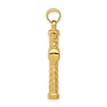 Load image into Gallery viewer, 14K Yellow Gold Reversible Diamond-cut Cross Pendant 35mm length
