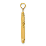 Load image into Gallery viewer, 14K Yellow Gold Reversible Diamond-cut Cross Pendant 39mm length
