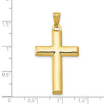 Load image into Gallery viewer, 14K Yellow Gold w/Rhodium Reversible Cross Pendant
