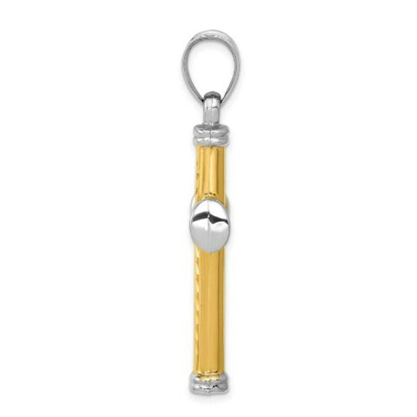 14K Two-tone Gold & Rhodium Reversible Cross