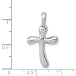 Load image into Gallery viewer, 14K White Gold Freeform Cross Pendant
