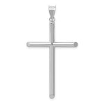 Load image into Gallery viewer, 14K White Gold Polished Hollow Cross Pendant 45mm length
