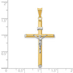 Load image into Gallery viewer, 14K Two-tone Gold and Rhodium INRI Crucifix Pendant
