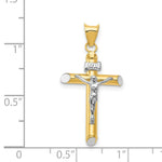 Load image into Gallery viewer, 14K Two-tone Gold &amp; Rhodium INRI Crucifix Pendant
