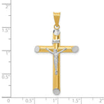 Load image into Gallery viewer, 14K Two-tone Gold &amp; Rhodium INRI Crucifix Pendant
