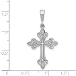 Load image into Gallery viewer, 14K White Gold Cross Pendant 40mm length
