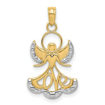 Load image into Gallery viewer, 14K Yellow Gold w/Rhodium Love Angel Pendant

