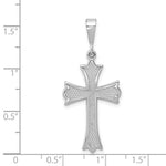 Load image into Gallery viewer, 14K White Gold Cross Pendant 39mm length
