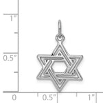 Load image into Gallery viewer, 14K White Gold Jewish Star Charm
