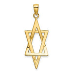Load image into Gallery viewer, 14K Yellow Gold Elongated Star of David Pendant
