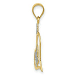 Load image into Gallery viewer, 14K Yellow Gold &amp; Rhodium Butterfly in Heart Pendant
