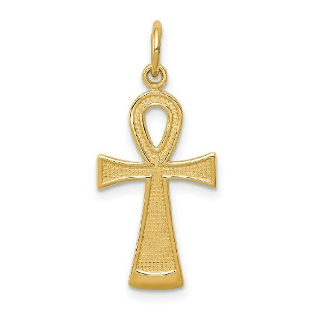 14K Yellow Gold Ankh Cross Charm