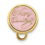 Load image into Gallery viewer, 14K Yellow Gold 3-D Light Blue Enameled Happy Birthday Cake Pendant
