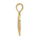 Load image into Gallery viewer, 14K Yellow Gold &amp; Rhodium Filigree #1 Mom Heart Pendant
