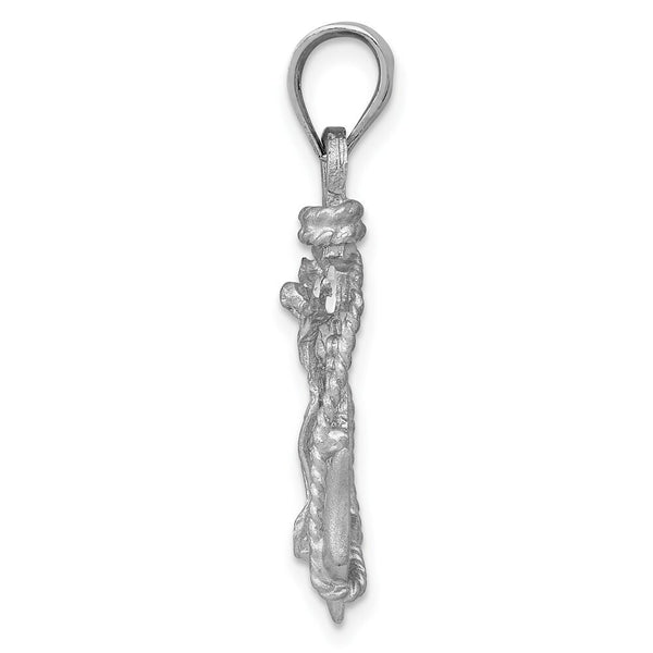 14K White Gold Mariners Cross Pendant