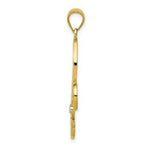 Load image into Gallery viewer, 14K Yellow Gold &amp; Rhodium Filigree Fleur de Lis Pendant
