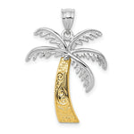 Load image into Gallery viewer, 14K Two-tone Gold Palm Tree Pendant
