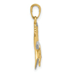 Load image into Gallery viewer, 14K Yellow Gold &amp; Rhodium SailFish Pendant
