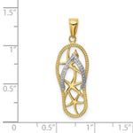 Load image into Gallery viewer, 14K Two-tone Gold StarFish Flip-Flop Pendant
