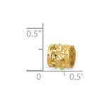 Load image into Gallery viewer, 14K Yellow Gold Diamond-cut Mini Plumeria Barrel Chain Slide
