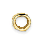 Load image into Gallery viewer, 14K Yellow Gold Diamond-cut Mini Plumeria Barrel Chain Slide
