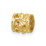 Load image into Gallery viewer, 14K Yellow Gold Diamond-cut Mini Plumeria Barrel Chain Slide
