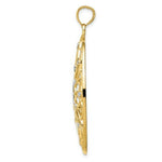 Load image into Gallery viewer, 14K Yellow Gold &amp; Rhodium Floral Medallion Pendant
