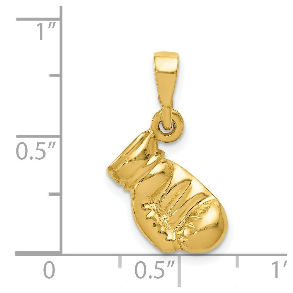 14K Yellow Gold Boxing Glove Pendant