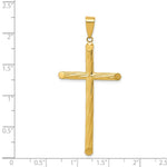 Load image into Gallery viewer, 14K Yellow Gold Fancy Textured Cross Pendant
