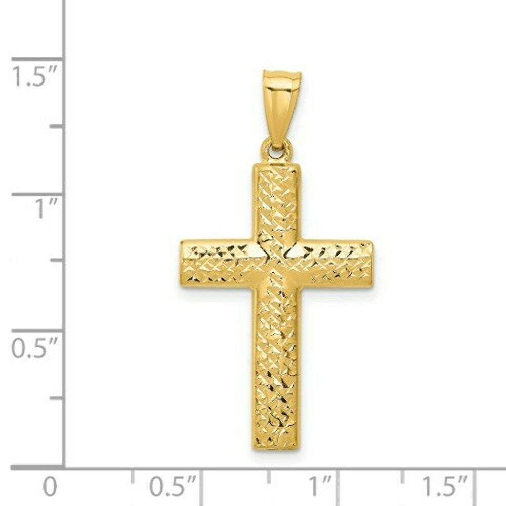 14K Yellow Gold Reversible Cross Pendant