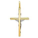 Load image into Gallery viewer, 14K Two-tone Gold Crucifix Pendant 41mm length
