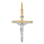 Load image into Gallery viewer, 14K Two-tone Gold Crucifix Pendant 41mm length
