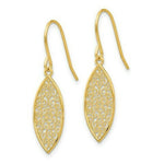 Load image into Gallery viewer, 14K Yellow Gold Fancy Filigree Teardrop Dangle Earrings
