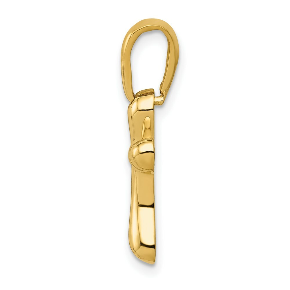 14K Yellow Gold Small Freeform Cross