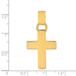 Load image into Gallery viewer, 14K Yellow Gold Hollow Cross Pendant 42mm length
