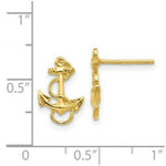 Load image into Gallery viewer, 14K Yellow Gold Anchor with Rope Trim Post Earrings
