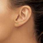 Load image into Gallery viewer, 14K Yellow Gold Polished Peace Symbol Post Earrings
