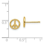 Load image into Gallery viewer, 14K Yellow Gold Polished Peace Symbol Post Earrings
