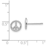 Load image into Gallery viewer, 14K White Gold Polished Peace Symbol Post Earrings
