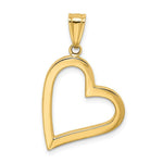 Load image into Gallery viewer, 14K Yellow Gold Hollow Heart Pendant
