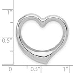 Load image into Gallery viewer, 14K White Gold Heart Hollow Pendant Slide
