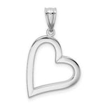 Load image into Gallery viewer, 14K White Gold Polished Hollow Heart Pendant 29mm length
