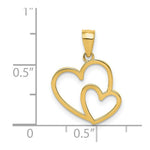 Load image into Gallery viewer, 14K Yellow Gold Double Heart Charm
