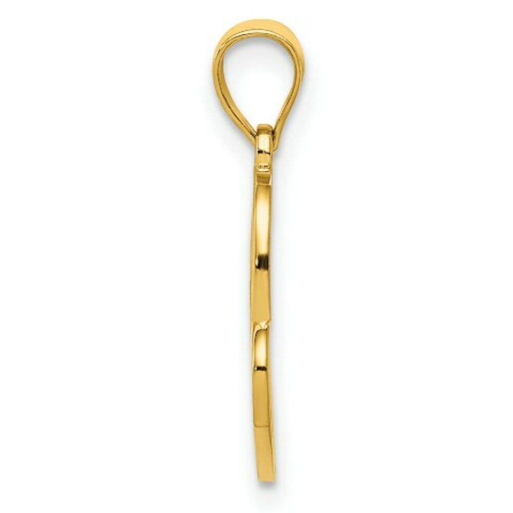 14K Yellow Gold Double Heart Charm