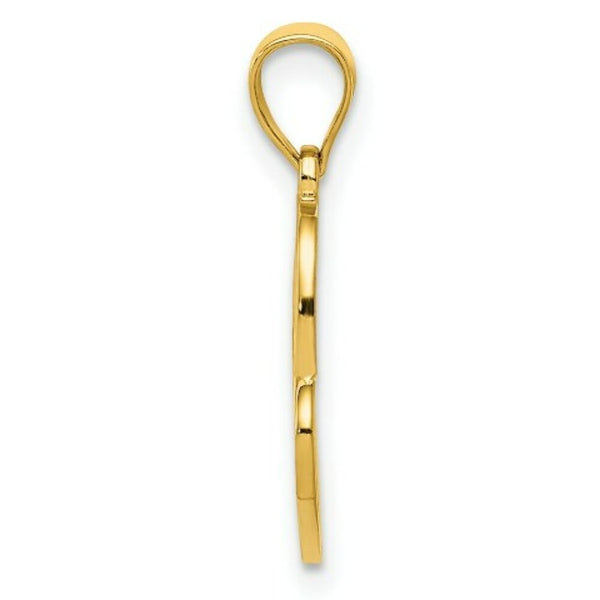 14K Yellow Gold Double Heart Charm