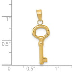 Load image into Gallery viewer, 14K Yellow Gold Puff Round Top Key Pendant
