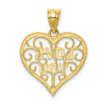 Load image into Gallery viewer, 14K Yellow Gold &amp; Rhodium Filigree Love You
