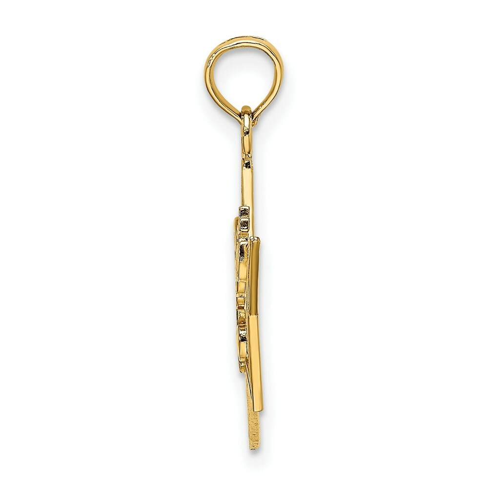 14K Yellow Gold Sweet 16 Charm Pendant