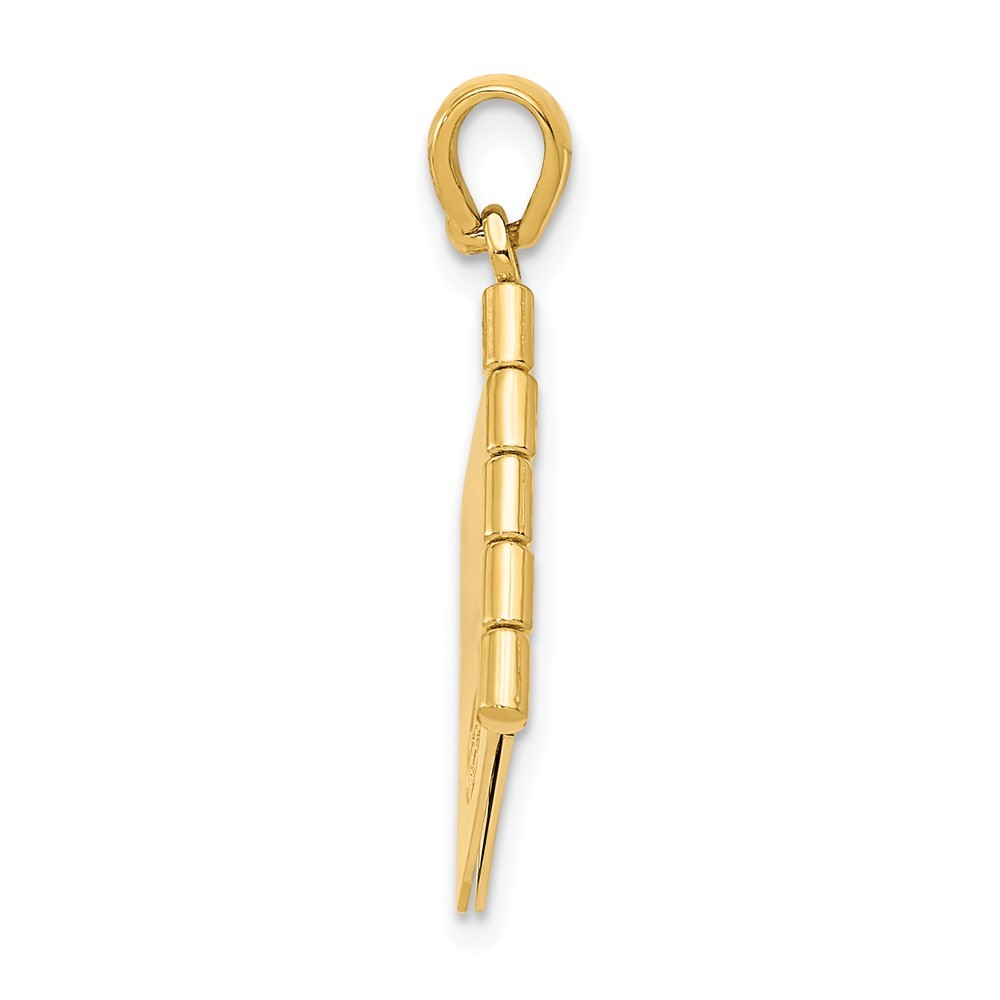 14K Two-tone Gold Dearest Mom Book Pendant