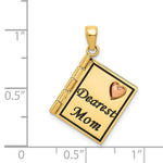 Load image into Gallery viewer, 14K Two-tone Gold Dearest Mom Book Pendant
